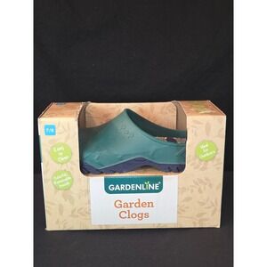 Gardenline Women Size 7/8 Green Garden Clogs Easy Clean Removable Insole